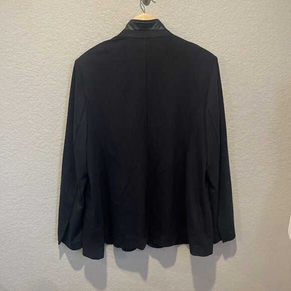Lane Bryant Blazer Women 18 Jacket Black Stretch Career Business Fitted 1 Button - Picture 7 of 10